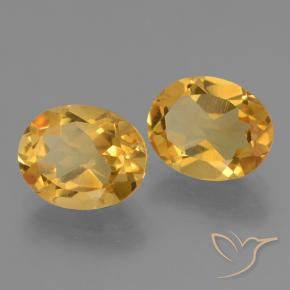 Pedras preciosas de Citrino Dourado Escuro natural de 4.82 ct, oval, VVS-VS