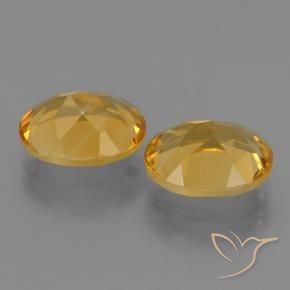 Pedras preciosas de Citrino Dourado Escuro natural de 4.82 ct, oval, VVS-VS