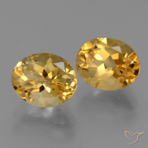 Pedras preciosas de Citrino Dourado Médio-escuro natural de 5.55 ct, oval, VVS