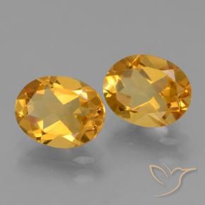 Pedras preciosas de Citrino Dourado Escuro natural de 4.43 ct, oval, VVS