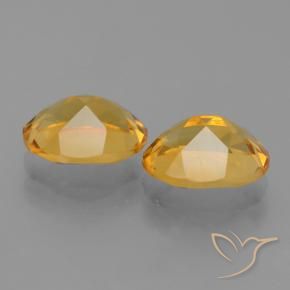 Pedras preciosas de Citrino Dourado Escuro natural de 4.43 ct, oval, VVS