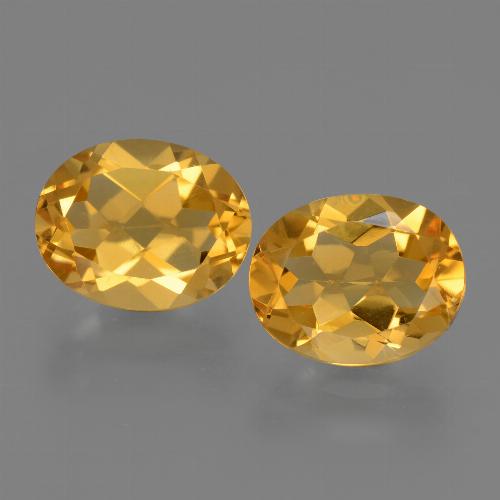 Pedras preciosas de citrino dourado natural de 4,80 ct, corte oval, VVS