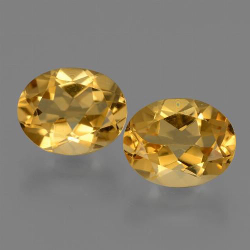 Pedras preciosas de citrino dourado natural de 4,98 ct, corte oval, VVS-VS