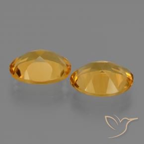 Pedras preciosas de Citrino Dourado Escuro natural de 4.02 ct, oval, VS