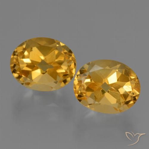 Pedras preciosas de citrino laranja dourado profundo natural de 6,30 ct, corte oval, VVS-VS