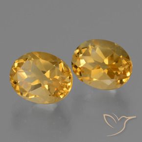 Pedras preciosas de citrino laranja dourado profundo natural de 6,30 ct, corte oval, VVS-VS