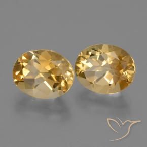 Pedras preciosas de Citrino Dourado Médio-escuro natural de 5.30 ct, oval, VVS-VS