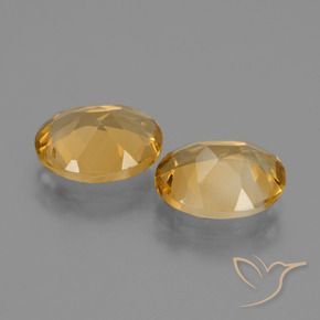 Pedras preciosas de Citrino Dourado Médio-escuro natural de 4.28 ct, oval, VVS-VS