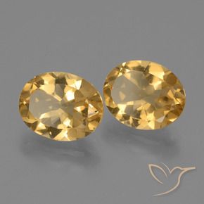 Pedras preciosas de Citrino Dourado Médio-escuro natural de 4.90 ct, oval, VS