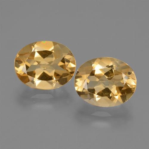 Pedras preciosas de citrino dourado natural de 4,84 ct, corte oval, VVS-VS