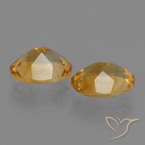 Pedras preciosas de Citrino Laranja Dourado Profundo natural de 4.39 ct, oval, VVS-VS