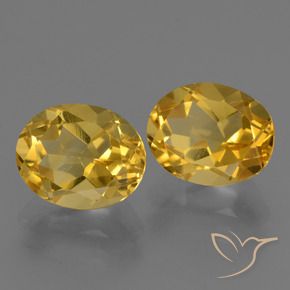 Pedras preciosas de Citrino Dourado médio natural de 5.12 ct, oval, VVS-VS