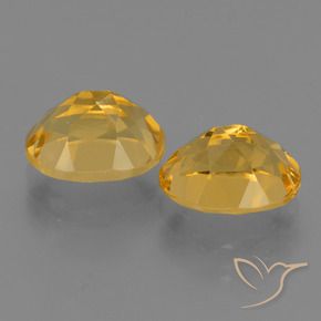 Pedras preciosas de Citrino Laranja Dourado Profundo natural de 4.96 ct, oval, VVS