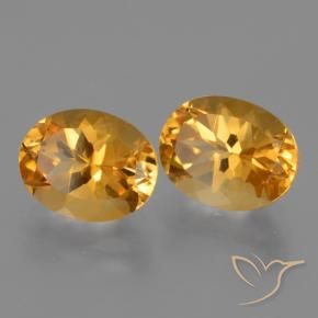 Pedras preciosas de Citrino Laranja escuro-dourado natural de 5.86 ct, oval, VVS-VS
