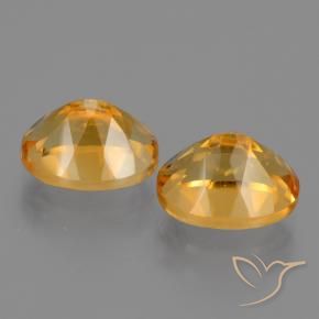 Pedras preciosas de Citrino Laranja escuro-dourado natural de 5.86 ct, oval, VVS-VS