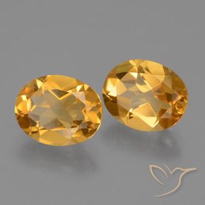 Pedras preciosas de Citrino Laranja Profundo-Ouro natural de 4.51 ct, oval, VVS-VS