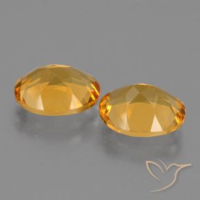 Pedras preciosas de Citrino Laranja Profundo-Ouro natural de 4.51 ct, oval, VVS-VS