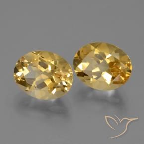 Pedras preciosas de Citrino Dourado Médio-escuro natural de 4.96 ct, oval, VVS-VS