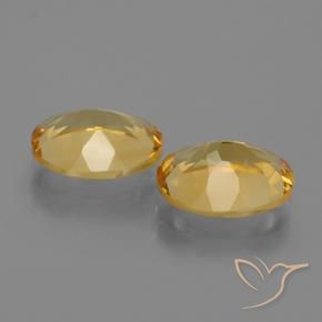 Pedras preciosas de Citrino Dourado Médio-escuro natural de 4.45 ct, oval, VVS-VS