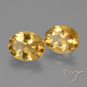Pedras preciosas de Citrino Dourado Médio-escuro natural de 4.79 ct, oval, VVS-VS