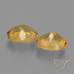 Pedras preciosas de Citrino Dourado Médio-escuro natural de 4.79 ct, oval, VVS-VS