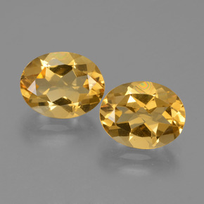Pedras preciosas de citrino dourado natural de 4,81 ct, corte oval, VVS
