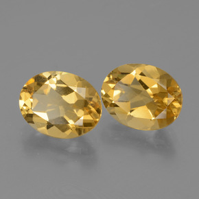 Pedras preciosas de citrino dourado natural de 4,81 ct, corte oval, VVS