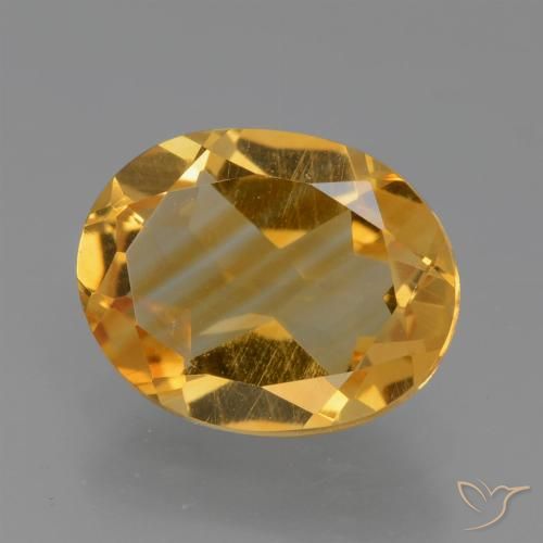 2.09ct Natural Laranja-dourado médio-claro Citrino, oval, VS