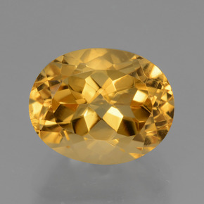 Citrino amarelo natural 3,18ct, corte oval, VVS