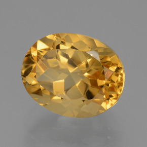 Citrino amarelo natural 3,18ct, corte oval, VVS