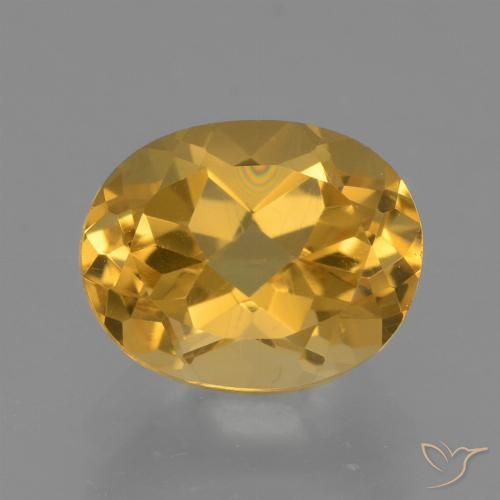 2.50ct Natural Dourado Médio-escuro Citrino, oval, VVS-VS