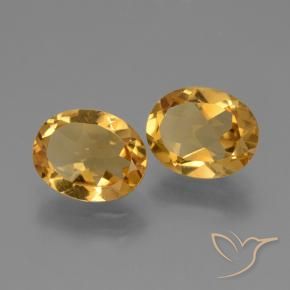 Pedras preciosas de Citrino Laranja Dourado Profundo natural de 3.98 ct, oval, VS