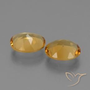 Pedras preciosas de Citrino Laranja Dourado Profundo natural de 3.98 ct, oval, VS