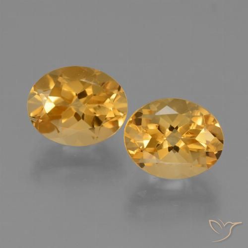 5.56ctw Natural Laranja-dourado médio-claro Citrino, oval, VVS