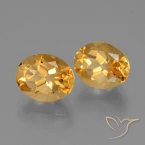 Pedras preciosas de Citrino Laranja-dourado médio-claro natural de 5.56 ct, oval, VVS