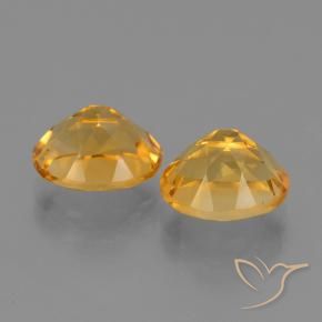 Pedras preciosas de Citrino Laranja-dourado médio-claro natural de 5.56 ct, oval, VVS