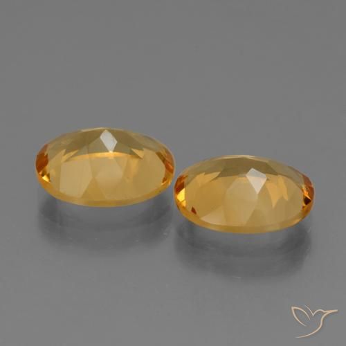Pedras preciosas de Citrino Dourado Escuro natural de 4.65 ct, oval, VS