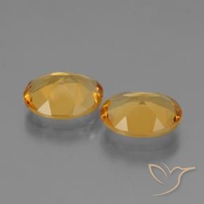 Pedras preciosas de Citrino Laranja Dourado Profundo natural de 4.05 ct, oval, VVS