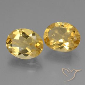 Pedras preciosas de Citrino Dourado natural de 4.33 ct, oval, VS