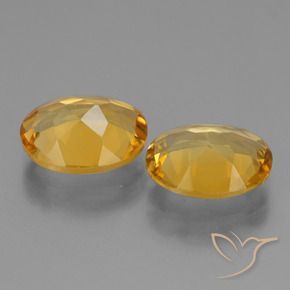 Pedras preciosas de Citrino Laranja Dourado Profundo natural de 4.22 ct, oval, VVS