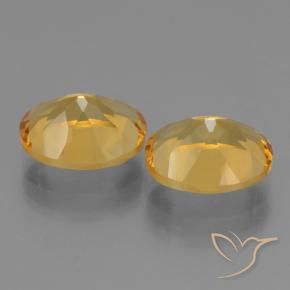 Pedras preciosas de Citrino Laranja Dourado Profundo natural de 4.94 ct, oval, VVS-VS