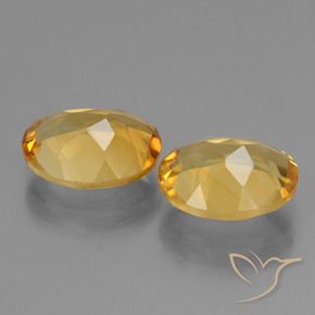 Pedras preciosas de Citrino Laranja Dourado Profundo natural de 4.52 ct, oval, VVS-VS