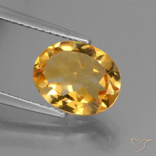 2.33ct Natural Laranja-dourado médio Citrino, oval, VS