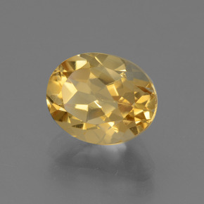Citrino dourado natural 2,69ct, corte oval, VVS