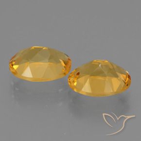 Pedras preciosas de Citrino Laranja Dourado Profundo natural de 4.92 ct, oval, VVS