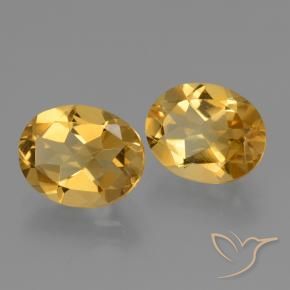 Pedras preciosas de Citrino Laranja Dourado Profundo natural de 4.29 ct, oval, VVS-VS