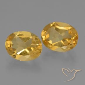 Pedras preciosas de Citrino ouro profundo natural de 4.29 ct, oval, VS