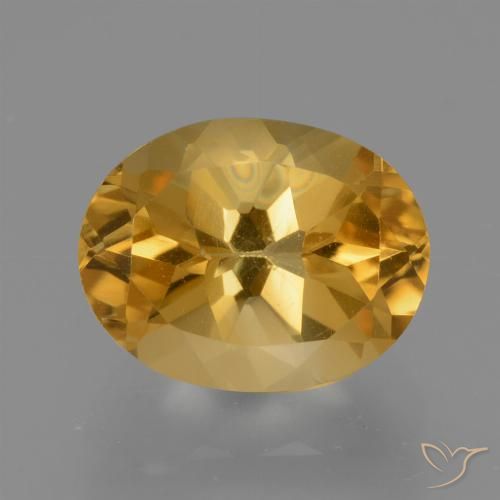 2.88ct Natural Laranja Dourado Profundo Citrino, oval, VVS-VS