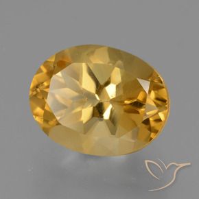 Citrino Laranja Dourado Profundo Natural 2.88ct, oval, VVS-VS