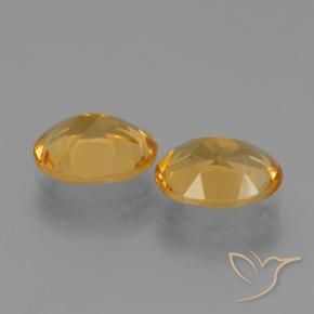 Pedras preciosas de Citrino Dourado Escuro natural de 4.46 ct, oval, VS